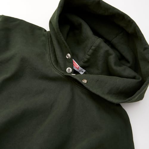 laydown image of Heavyweight Double Snap Hoodie