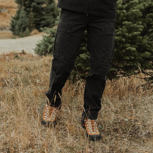 lifestyle image of Huckberry x Diemme Roccia Vet Hiking Boot