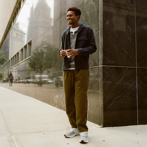 lifestyle image of Made in USA 990v6 Sneaker