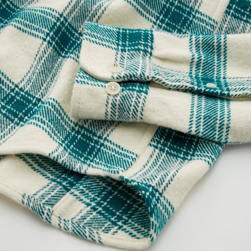 lifestyle image of Jewel Plaid Long Sleeve Shirt