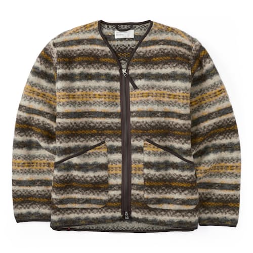 laydown image of Merino Wool Blend Zip Liner Jacket