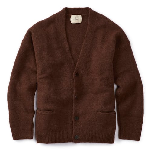 laydown image of Quieroz Alpaca Cardigan