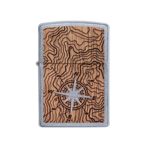 laydown image of Mahogany Windproof Lighter