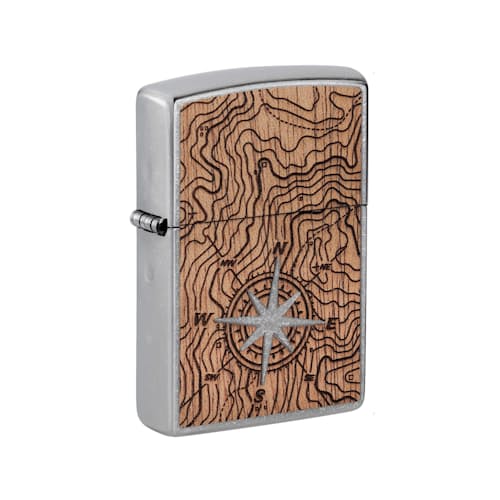 laydown image of Mahogany Windproof Lighter