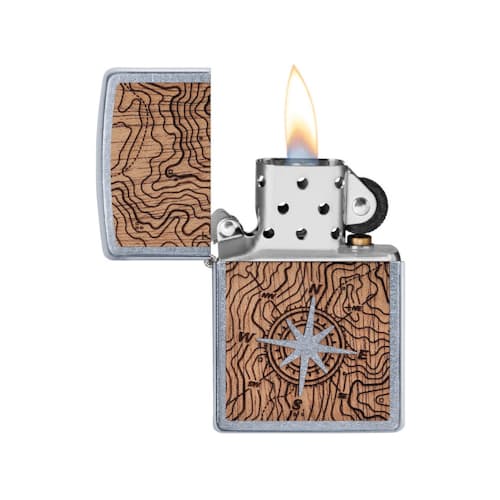 laydown image of Mahogany Windproof Lighter