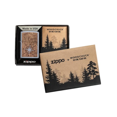 laydown image of Mahogany Windproof Lighter