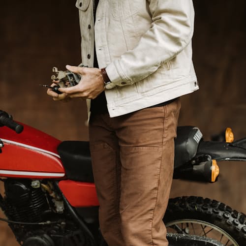 lifestyle image of American-Made Heritage Mill Pant