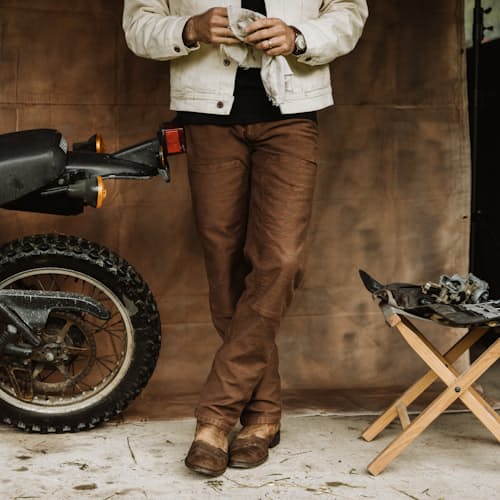 lifestyle image of American-Made Heritage Mill Pant