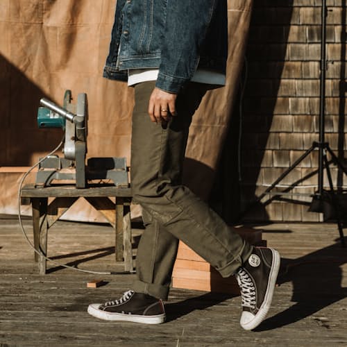 lifestyle image of American-Made Heritage Mill Pant