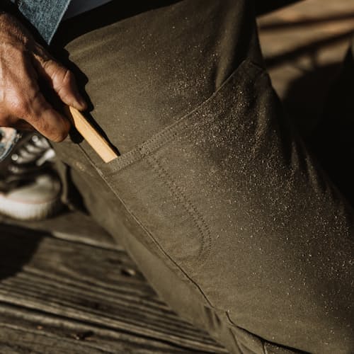 lifestyle image of American-Made Heritage Mill Pant