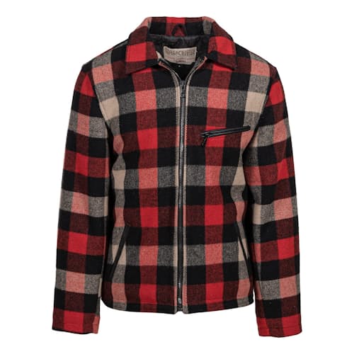 laydown image of Wool Plaid Station Jacket