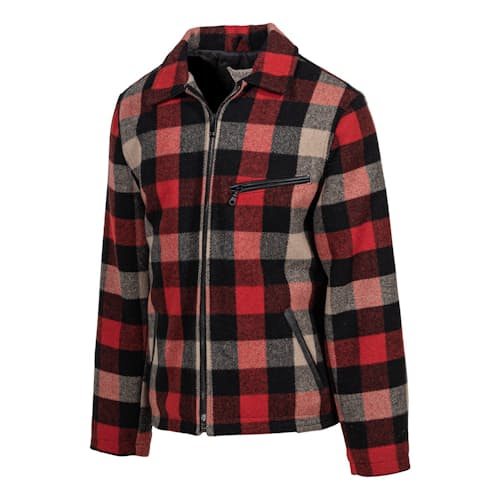 laydown image of Wool Plaid Station Jacket