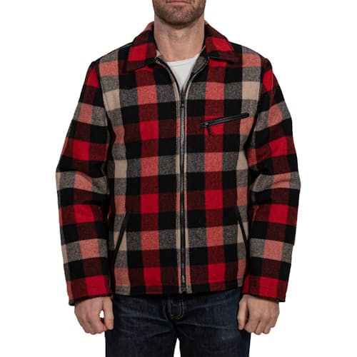 laydown image of Wool Plaid Station Jacket