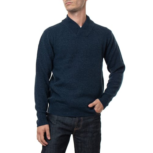 laydown image of Davy V-Neck Waffle Sweater