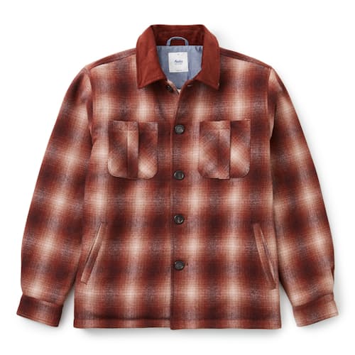 laydown image of Charlie Wool Blend Flannel Jacket
