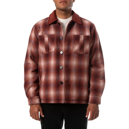 laydown image of Charlie Wool Blend Flannel Jacket
