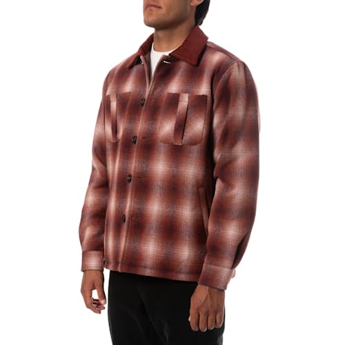 laydown image of Charlie Wool Blend Flannel Jacket