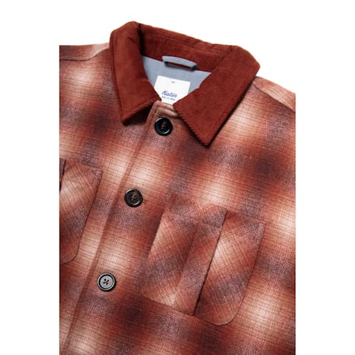 laydown image of Charlie Wool Blend Flannel Jacket