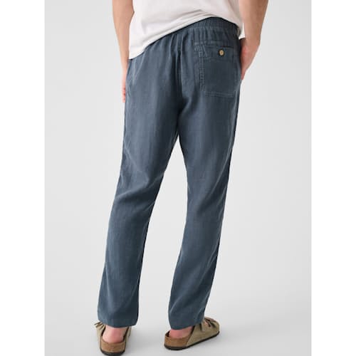 on model image of Linen Drawstring Pant