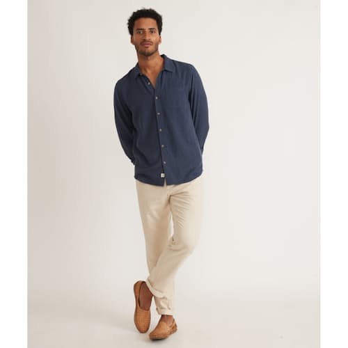 lifestyle image of Theo Textured Shirt