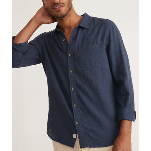 laydown image of Theo Textured Shirt