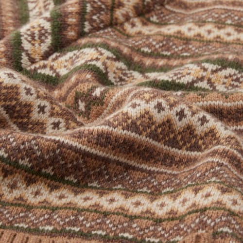 laydown detail image of Fair Isle Merino Wool Cardigan Sweater