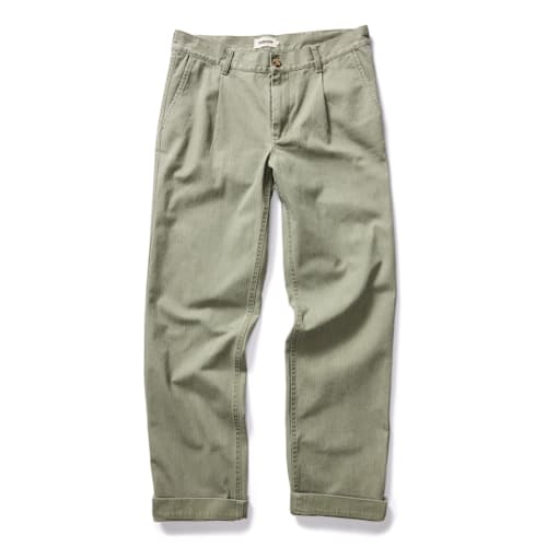 laydown image of The Matlow Straight Leg Single Pleat Pant