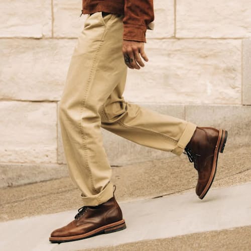 lifestyle image of The Matlow Straight Leg Single Pleat Pant