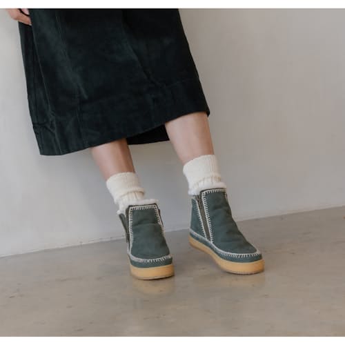 lifestyle image of Women’s Setsu Crochet Side Zip Ankle Boot