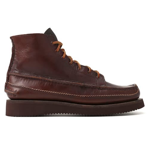 laydown image of Handsewn Maine Guide DB Lace to Toe Boots