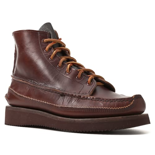 laydown image of Handsewn Maine Guide DB Lace to Toe Boots