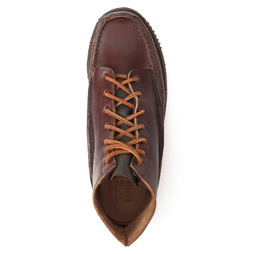 laydown image of Handsewn Maine Guide DB Lace to Toe Boots