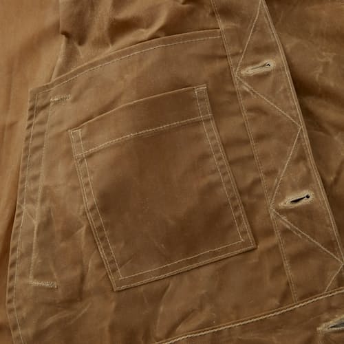 lifestyle image of Unlined Waxed Trucker Jacket