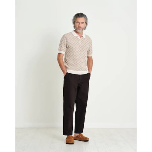 laydown image of Sanza Merino Wool Polo