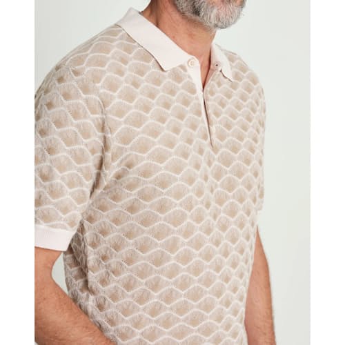 laydown image of Sanza Merino Wool Polo