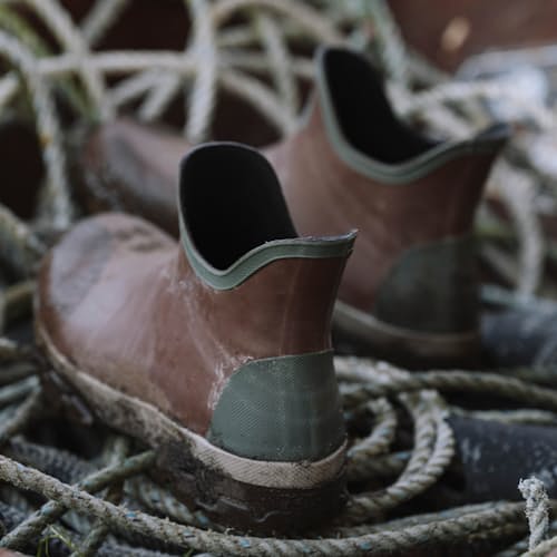 lifestyle image of Huckberry x Xtratuf Waterproof Legacy Altitude Chelsea Boot
