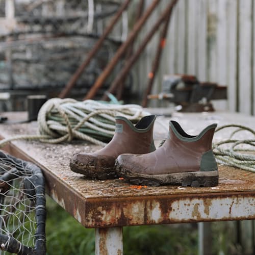 lifestyle image of Huckberry x Xtratuf Waterproof Legacy Altitude Chelsea Boot