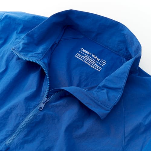 laydown image of Recycled Nylon Quarter Zip Pullover