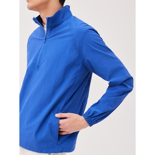 laydown image of Recycled Nylon Quarter Zip Pullover