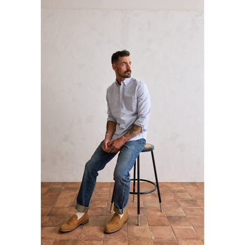 on model image of The Jack Everyday Slim Oxford Shirt