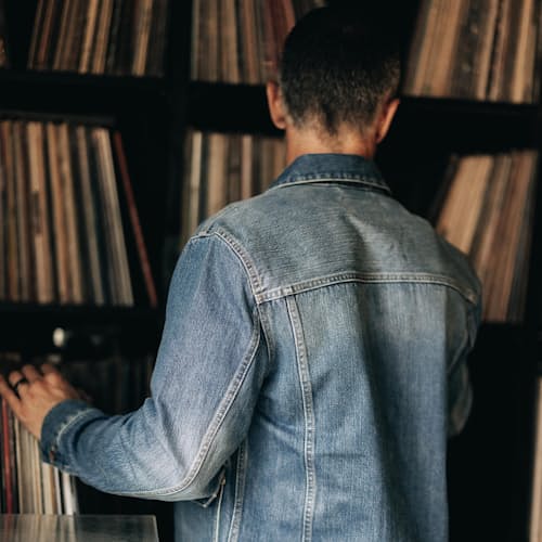 lifestyle image of The Ryder Denim Trucker Jacket