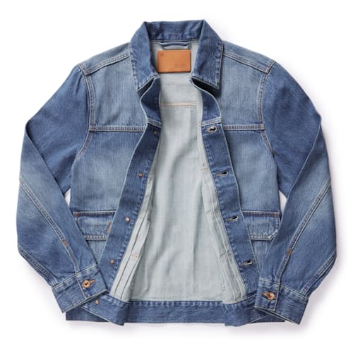 laydown image of The Ryder Denim Trucker Jacket