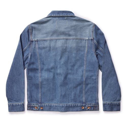 laydown image of The Ryder Denim Trucker Jacket