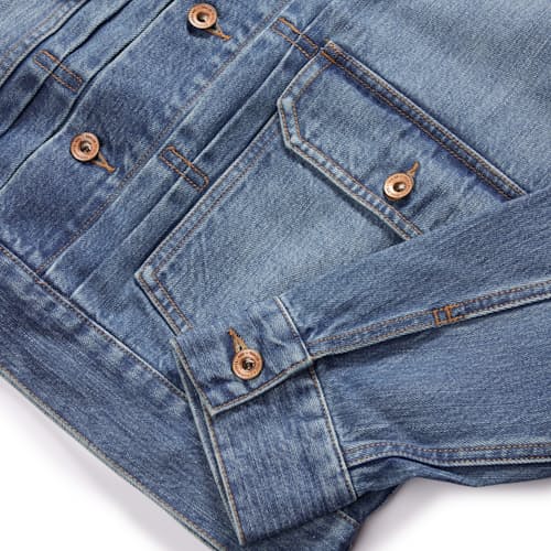 lifestyle image of The Ryder Denim Trucker Jacket