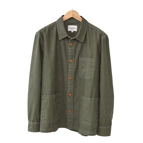 laydown image of Duck Dye Overshirt Jacket