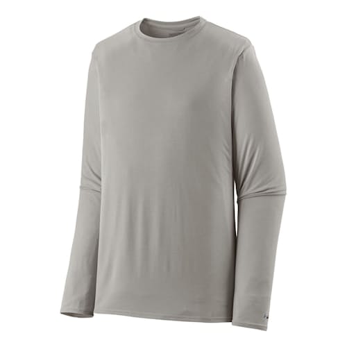 laydown image of Tropic Comfort Natural Crewneck Long Sleeve T-Shirt