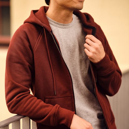 laydown image of 10-Year Full Zip Hoodie