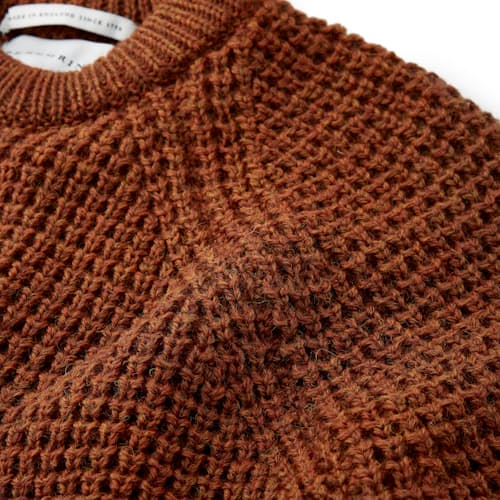 lifestyle image of British Wool Waffle Sweater