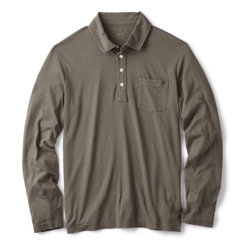laydown image of Pensacola Long Sleeve Polo