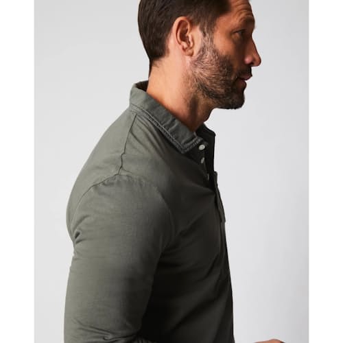 on model image of Pensacola Long Sleeve Polo